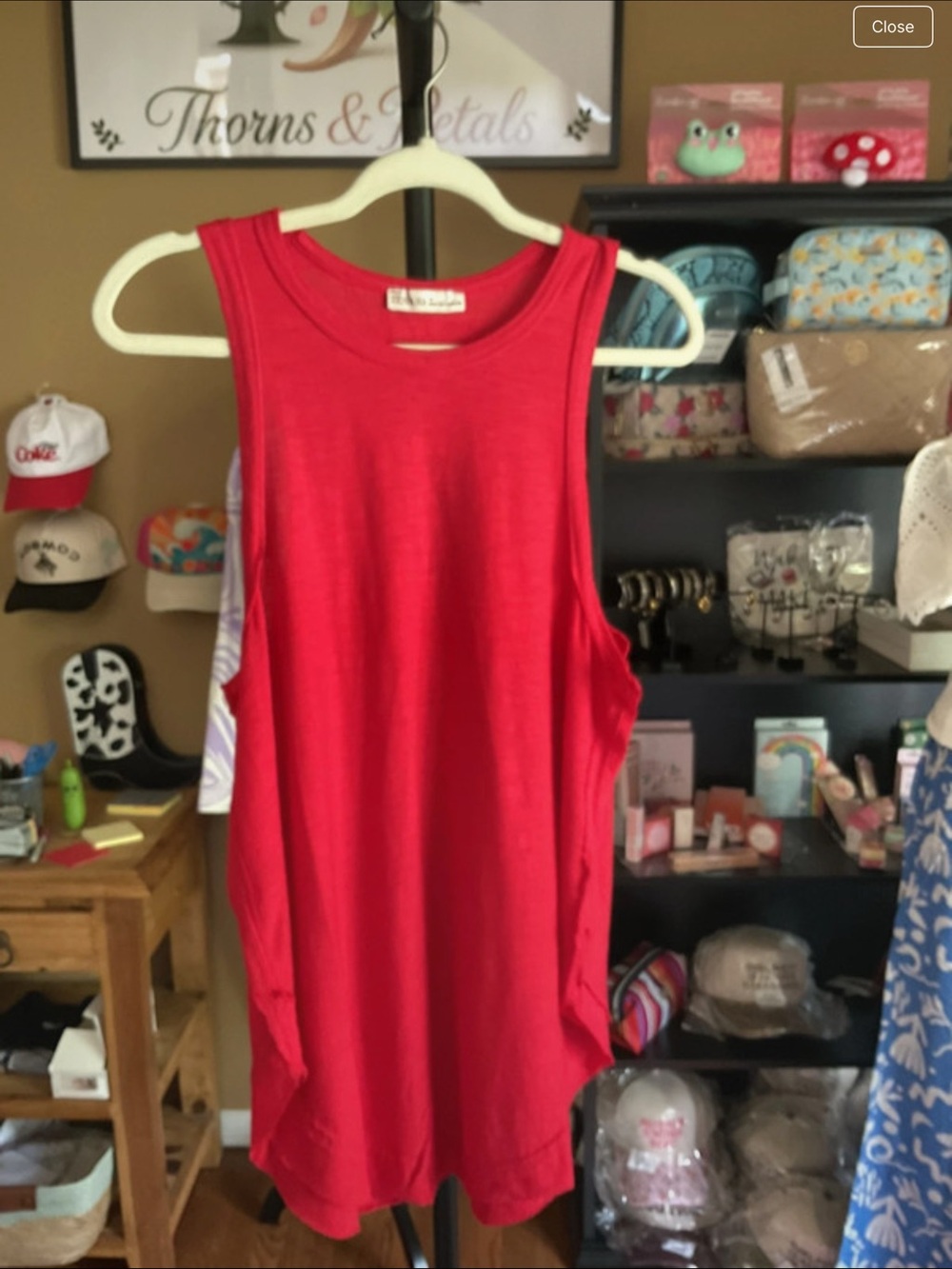 Zenana Outfitters Red Sleeveless Tank Top
